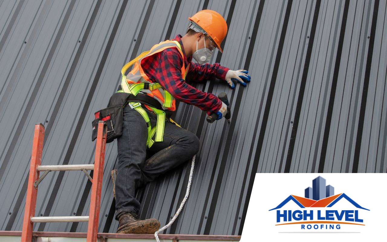 installing metal roof in a house