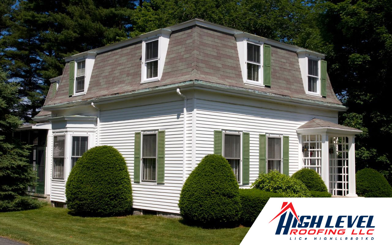 A mansard roof boasts four slopes, distinguished by its steep lower sections and more gently sloped upper areas.