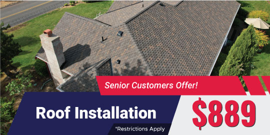 Senior Customers Roofing Installation Promo