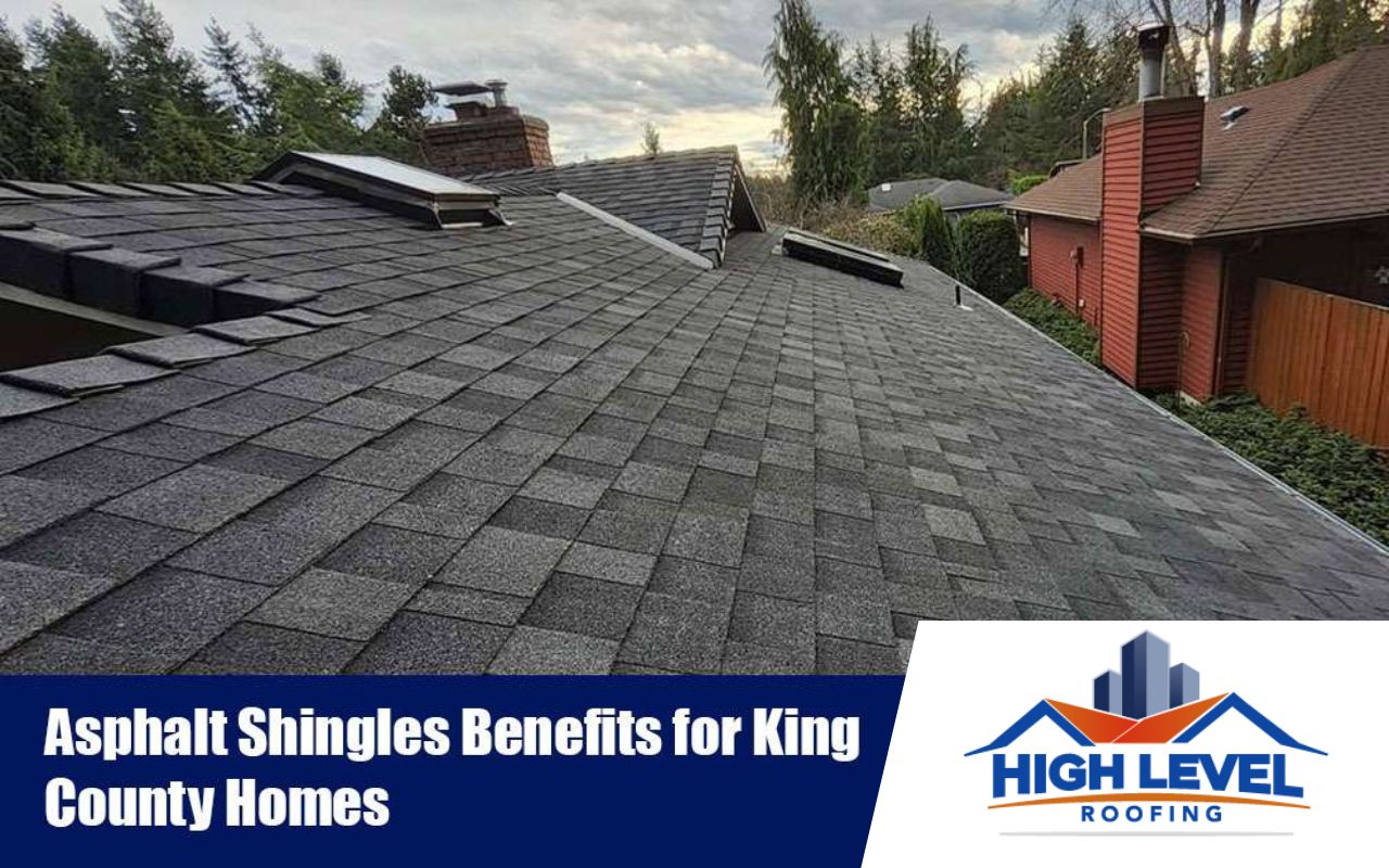 New asphalt shingle roof being installed in Gig Harbor