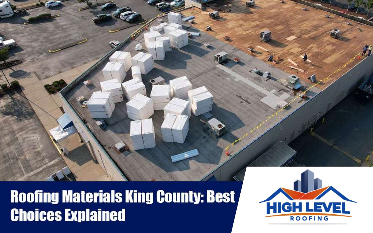 Modern asphalt shingles roof on a King County home