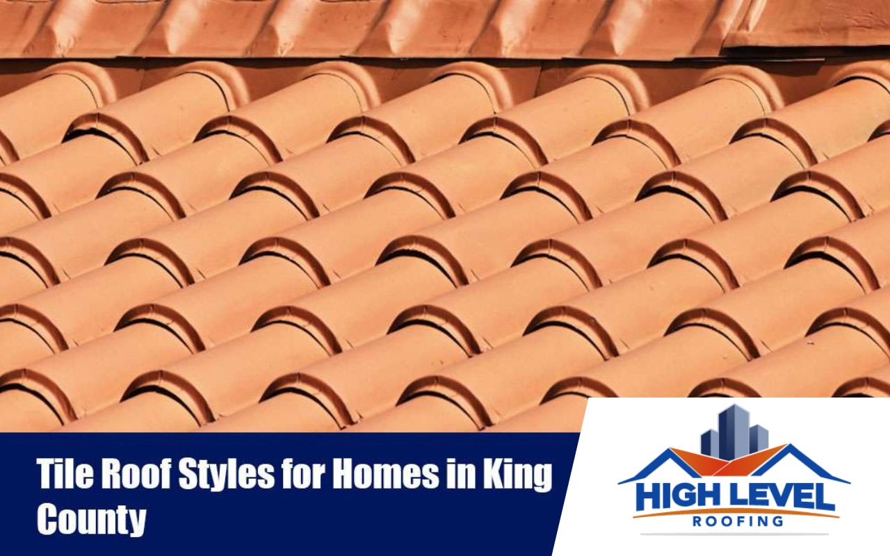 Spanish-style clay tile roof on a home in Spanaway WA